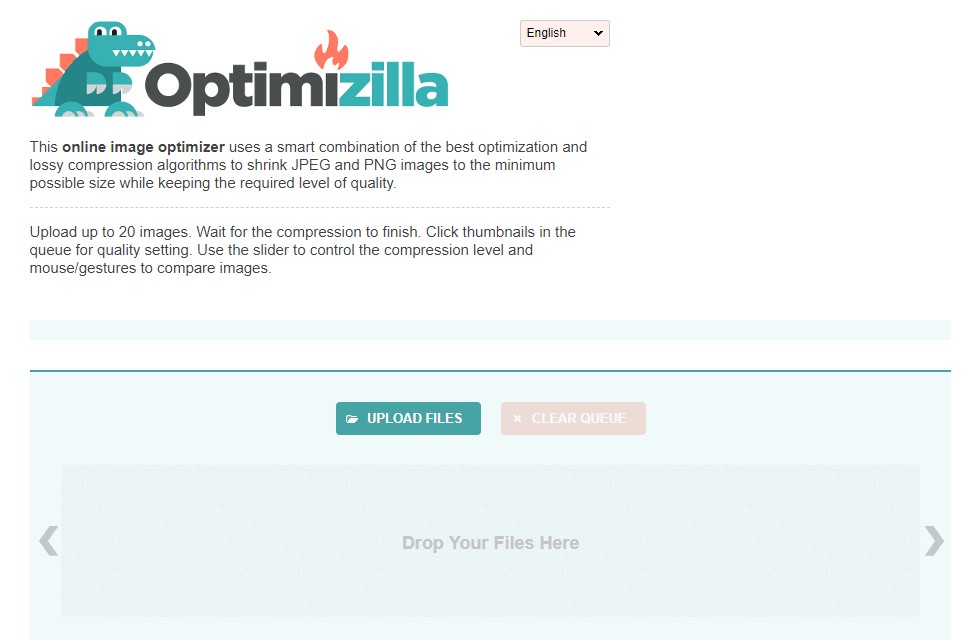 Optimizilla ابزاری برای بهینه سازی عکس در وب سایت
