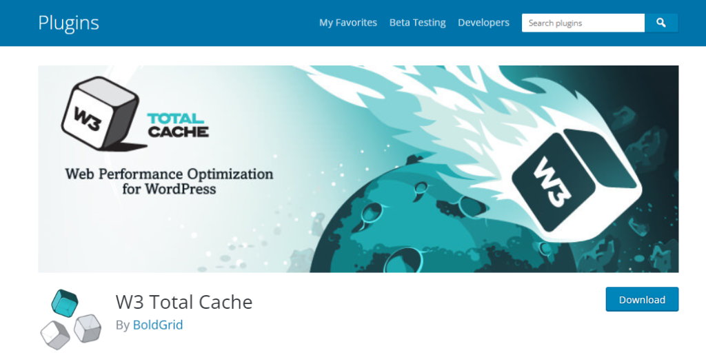 افزونه W3 total cache برای افزایش سرعت سایت