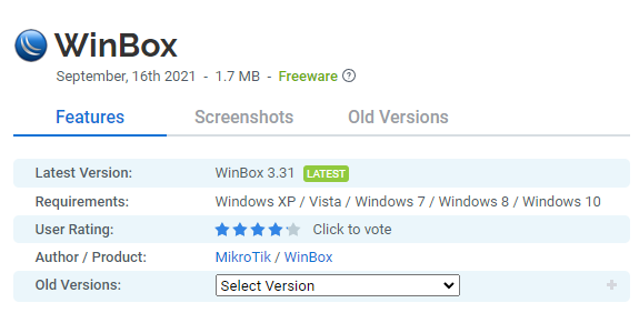 دانلود نرم افزار WinBox