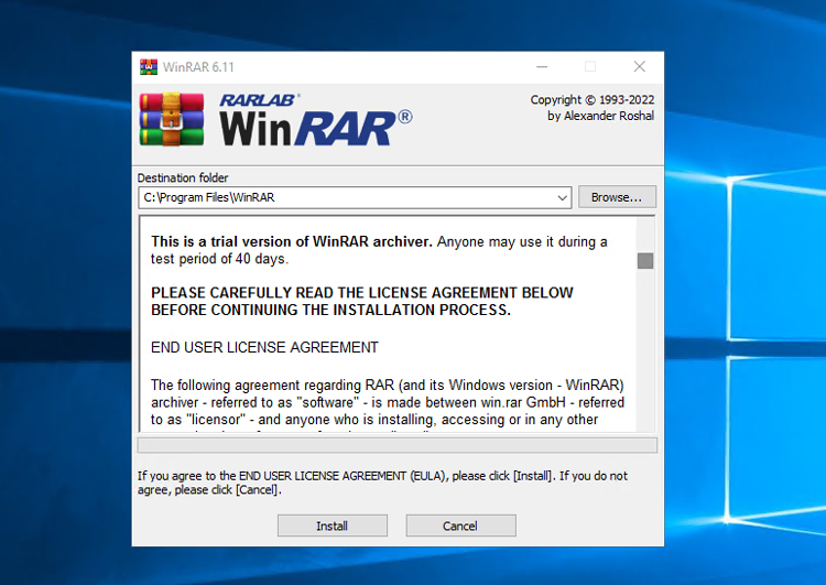 نصب WinRAR روی سرور مجازی ویندوز