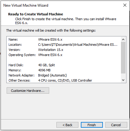 نصب VMware