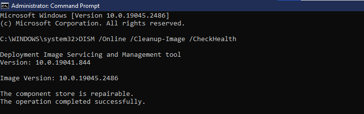 اجرای دستور CheckHealth برای حل مشکل کند شدن ویندوز 10