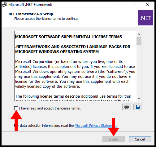 نحوه نصب NET Framework با استفاده از Offline Installer