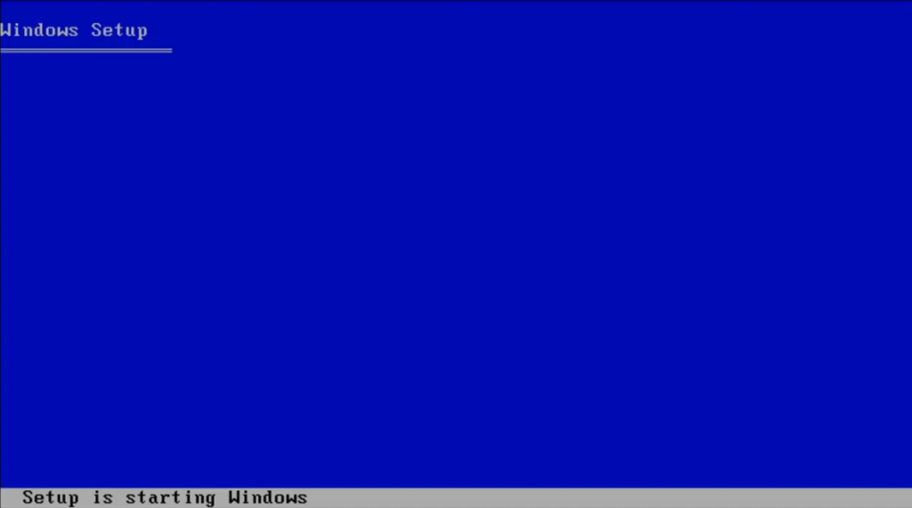 استارت پروسه نصب مایکروسافت ویندوز 2003