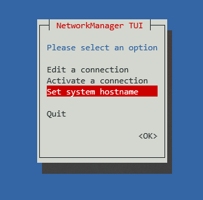 استفاده از رابط کاربری متنی مدیر شبکه (nmtui)