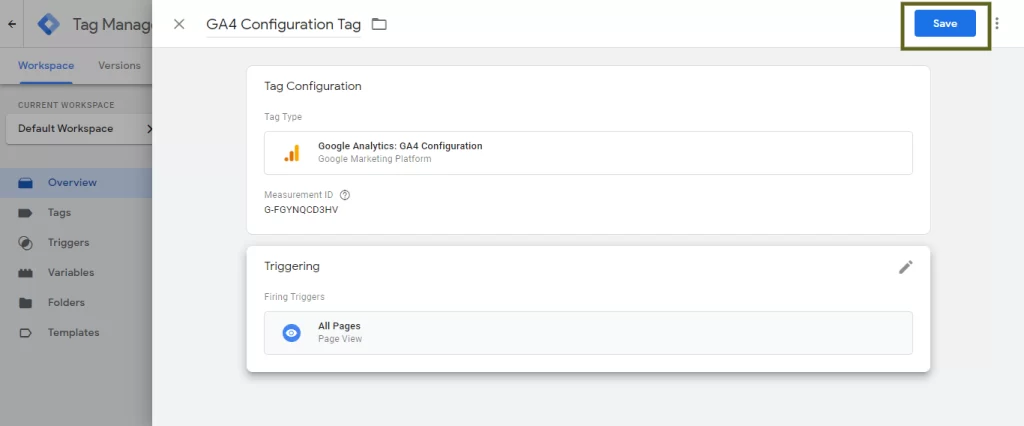 اضافه کردن کد ردیابی GA4 به وب‌سایت با استفاده از Google Tag Manager