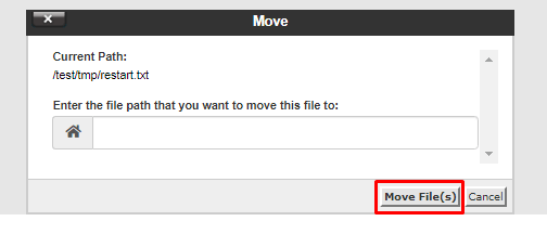 جا به جایی فایل ها در بخش مدیریت فایل در سی پنل