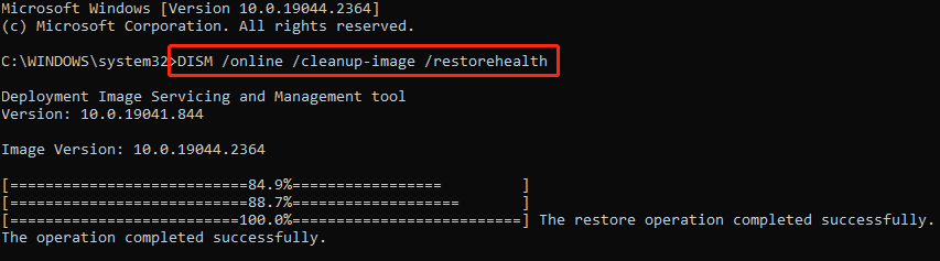 اجرای دستور dism برای تعمیر تصویر ویندوز