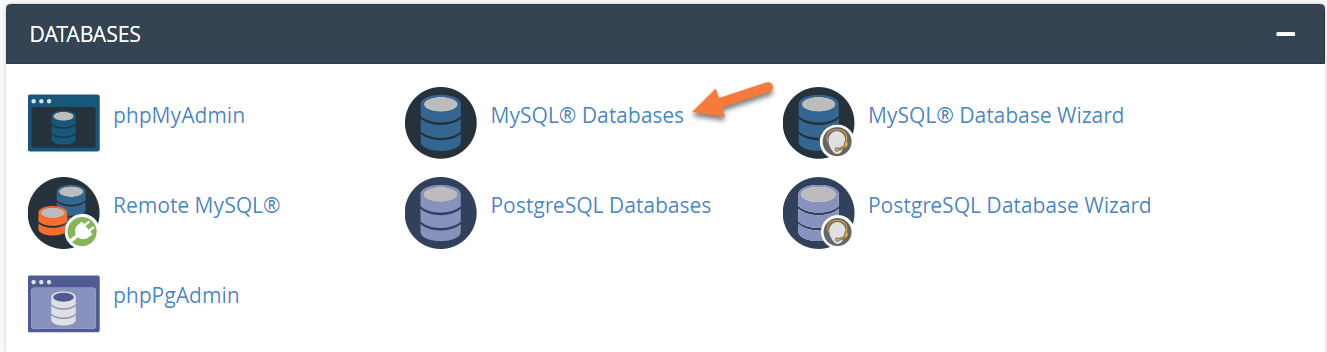 انتخاب MySQL Databases
