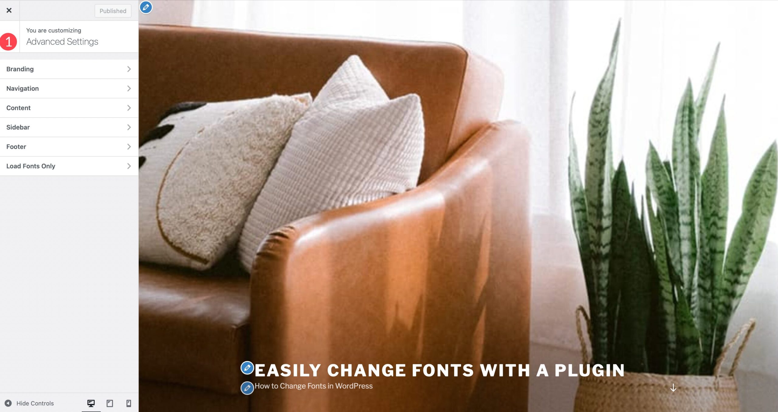 تنظیمات افزونه Fonts Plugin | Google Fonts Typography برای تغییر فونت در وردپرس