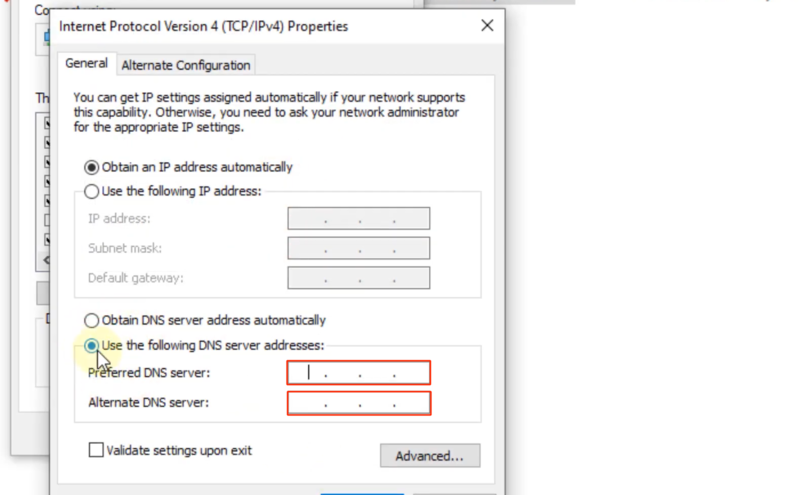 تنظیم سرور های dns برای حل مشکل باز نشدن سایت ها در ویندوز