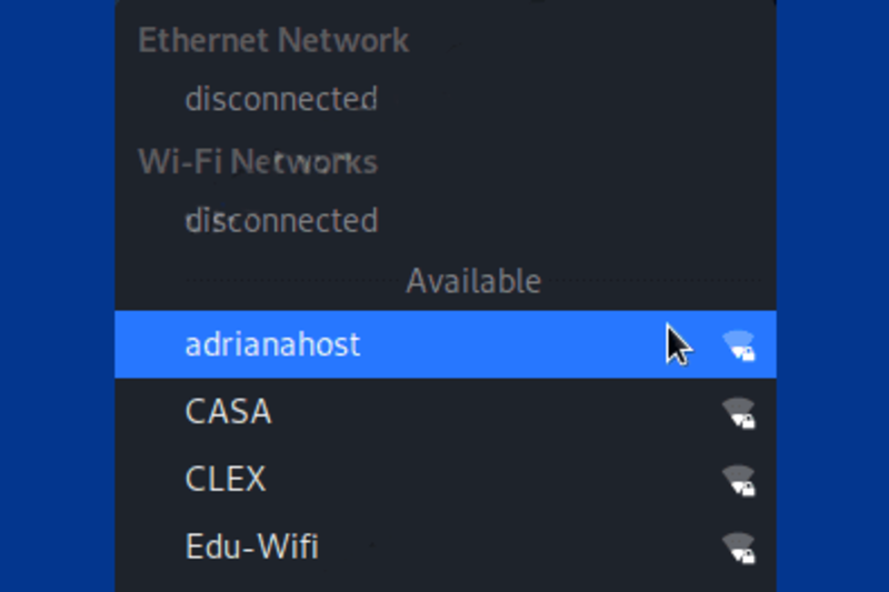 لیست شبکه های وای فای در کالی لینوکس