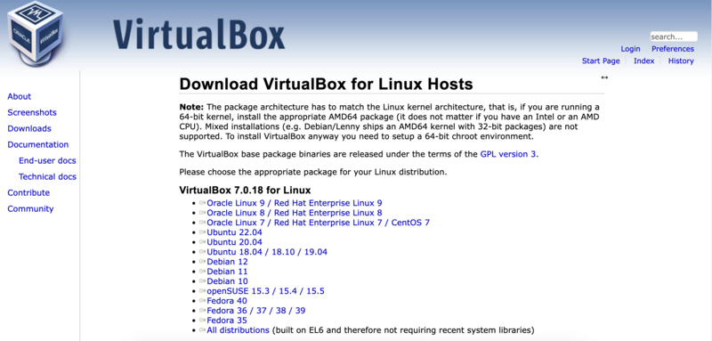 دانلود virtualbox برای نصب اکسل در لینوکس